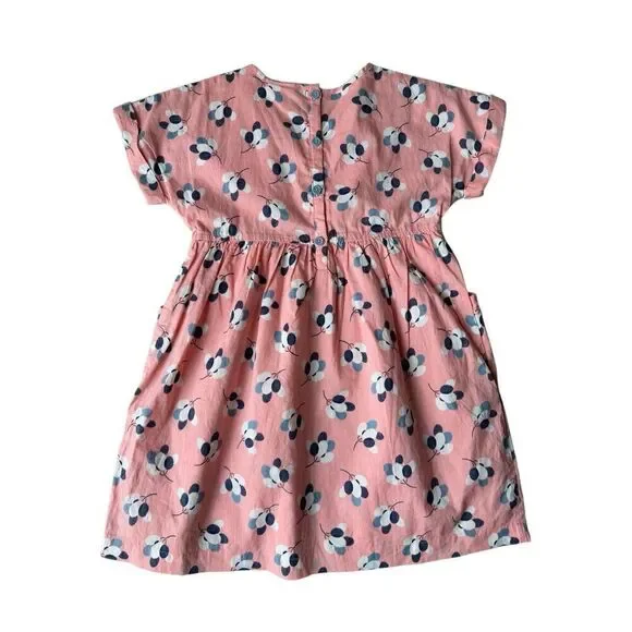 Mini Boden 100% Cotton Pink Floral Spring & Summer Dress Size 5-6Y Girls - Picture 2 of 9
